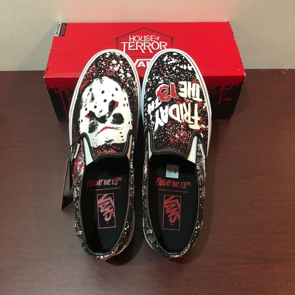 Vans x The House Of Terror, Classic Slip On, Friday The 13th, Various Sizes - Picture 9 of 16